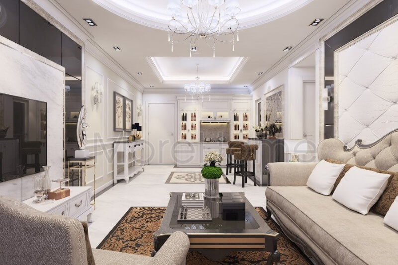 Thiết kế nội thất căn hộ CitiHome phong cách tân cổ điển Mẫu thiết kế nội thất chung cư đẹp