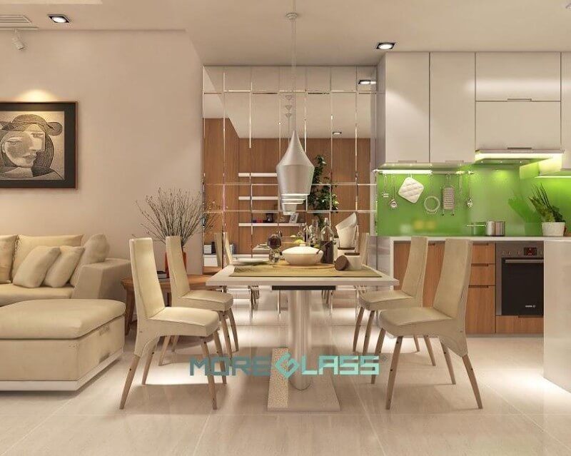 Thiết kế, thi công gương ghép dán,ốp tường MG-005 chất liệu cốt gương bỉ 5mm nhập khẩu chống ẩm mốc đẹp